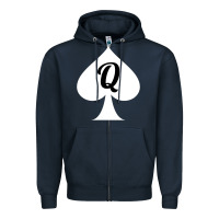 Navy queen of spades clothes for women   qos tee t shirt Zipper Hoodie - linhVisuals