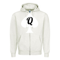 Oatmeal Heather queen of spades clothes for women   qos tee t shirt Zipper Hoodie - linhVisuals
