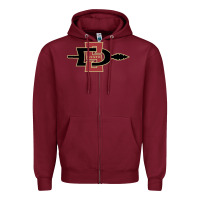 Burgundy san diego state aztecs Zipper Hoodie - linhVisuals