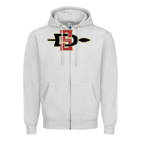 Dove Grey san diego state aztecs Zipper Hoodie - linhVisuals