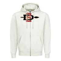 Oatmeal Heather san diego state aztecs Zipper Hoodie - linhVisuals