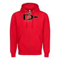 Red san diego state aztecs Zipper Hoodie - linhVisuals