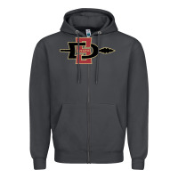 Smoke san diego state aztecs Zipper Hoodie - linhVisuals