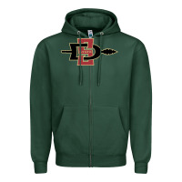Sports Green san diego state aztecs Zipper Hoodie - linhVisuals