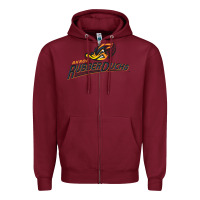 Burgundy akron rubberducks Zipper Hoodie - linhVisuals