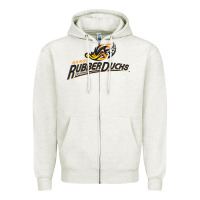 Oatmeal Heather akron rubberducks Zipper Hoodie - linhVisuals