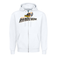 White akron rubberducks Zipper Hoodie - linhVisuals