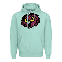 Seafoam temple owls Zipper Hoodie - linhVisuals
