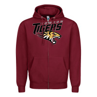 Burgundy towson tigers Zipper Hoodie - linhVisuals