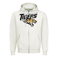 Oatmeal Heather towson tigers Zipper Hoodie - linhVisuals