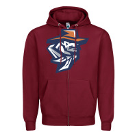 Burgundy utep miners Zipper Hoodie - linhVisuals