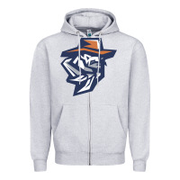Heather Grey utep miners Zipper Hoodie - linhVisuals