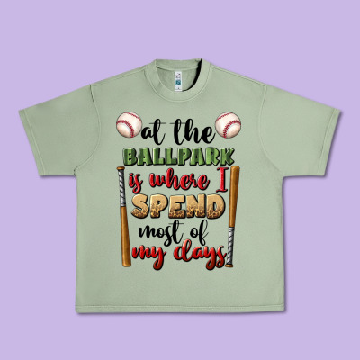 At The Ballpark Is Where I Spend Most My Days Urban Heavy Tee Designed By Bundleandbundleshop