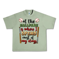 Oil Green at the ballpark is where i spend most my days Urban Heavy Tee - BundleAndBundleShop