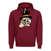 Burgundy wake forest demon deacons Zipper Hoodie - linhVisuals