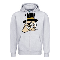 Heather Grey wake forest demon deacons Zipper Hoodie - linhVisuals