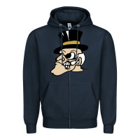Navy wake forest demon deacons Zipper Hoodie - linhVisuals