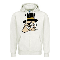 Oatmeal Heather wake forest demon deacons Zipper Hoodie - linhVisuals
