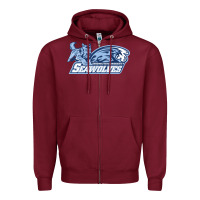 Burgundy sonoma state seawolves Zipper Hoodie - linhVisuals