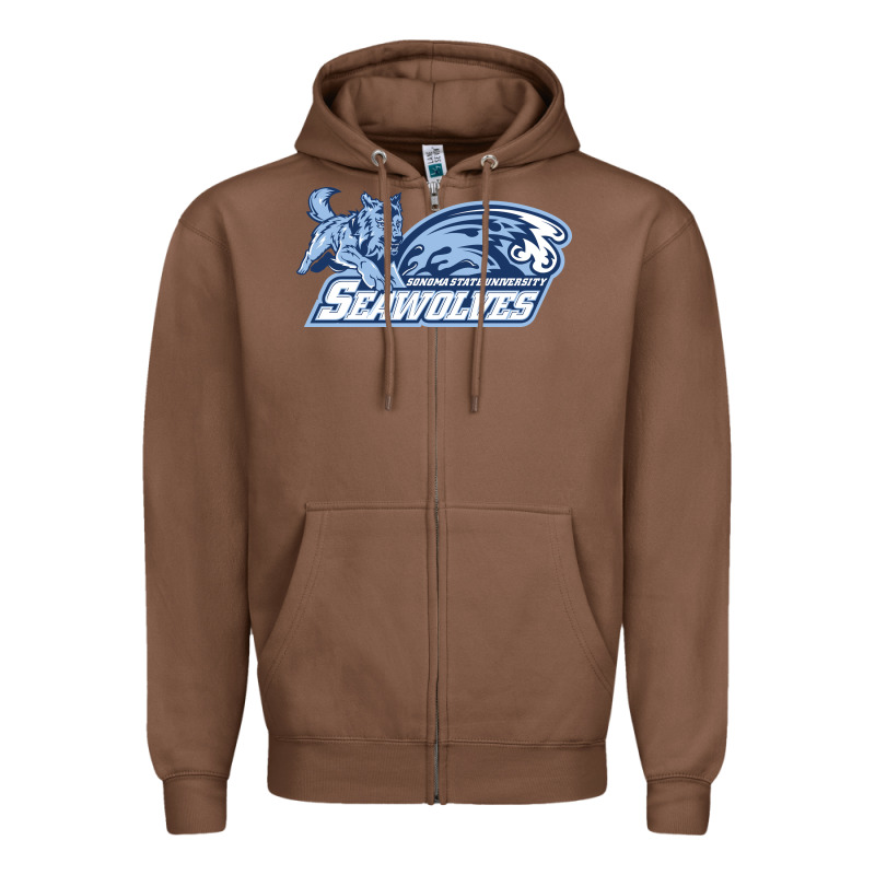 Sonoma State Seawolves Zipper Hoodie by linhVisuals | Teevron
