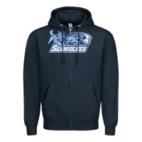 Navy sonoma state seawolves Zipper Hoodie - linhVisuals