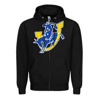 Black southern arkansas magnolia Zipper Hoodie - linhVisuals