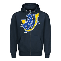 Navy southern arkansas magnolia Zipper Hoodie - linhVisuals