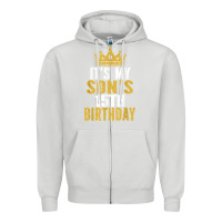 Dove Grey it's my son's 15th birthday 15 years old boy t shirt Zipper Hoodie - linhVisuals