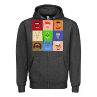 Charcoal Heather Muppets and Friends Zipper Hoodie - linhVisuals