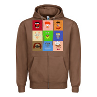 Chestnut Muppets and Friends Zipper Hoodie - linhVisuals