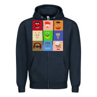 Navy Muppets and Friends Zipper Hoodie - linhVisuals
