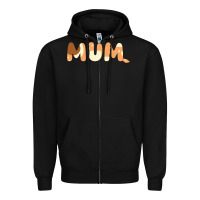 Black Bluey Mum Zipper Hoodie - linhVisuals