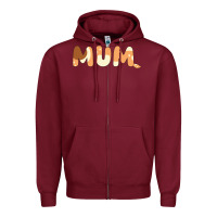 Burgundy Bluey Mum Zipper Hoodie - linhVisuals