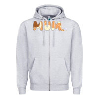 Heather Grey Bluey Mum Zipper Hoodie - linhVisuals