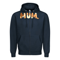 Navy Bluey Mum Zipper Hoodie - linhVisuals
