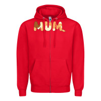 Red Bluey Mum Zipper Hoodie - linhVisuals