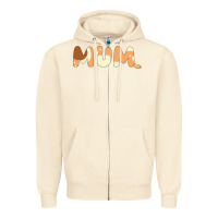 Sandshell Bluey Mum Zipper Hoodie - linhVisuals
