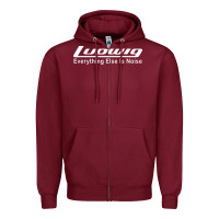 Burgundy ludwig percussion Zipper Hoodie - linhVisuals