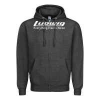 Charcoal Heather ludwig percussion Zipper Hoodie - linhVisuals