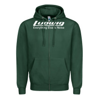 Sports Green ludwig percussion Zipper Hoodie - linhVisuals
