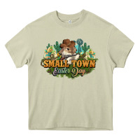 Mossy Small town Easter Day Heavy Core Tee - HowdyJamesFarm