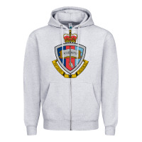 Heather Grey australian defence force academy coat of arms Zipper Hoodie - linhVisuals