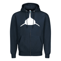 Navy newandy casagrande Zipper Hoodie - linhVisuals