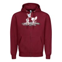 Burgundy newanimaniacs pinky and the brain Zipper Hoodie - linhVisuals