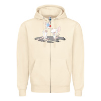 Sandshell newanimaniacs pinky and the brain Zipper Hoodie - linhVisuals