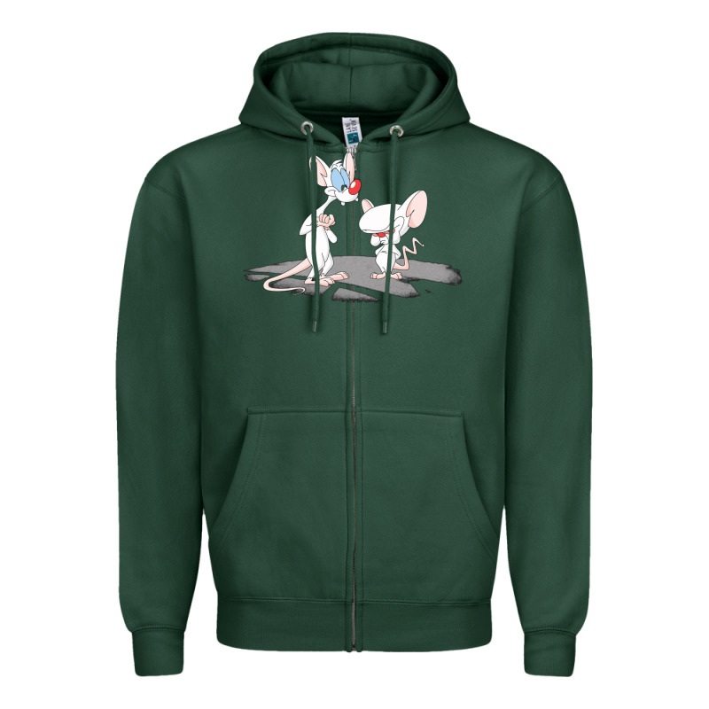Newanimaniacs Pinky And The Brain Zipper Hoodie by linhVisuals | Teevron