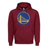 Burgundy golden state basketball Zipper Hoodie - linhVisuals