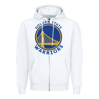 White golden state basketball Zipper Hoodie - linhVisuals