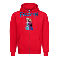 Red newanna and elsa frozen Zipper Hoodie - linhVisuals