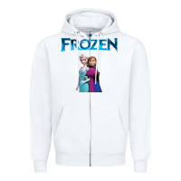 White newanna and elsa frozen Zipper Hoodie - linhVisuals